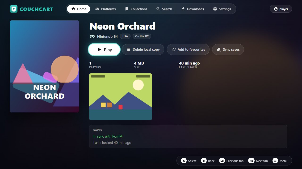A game's page